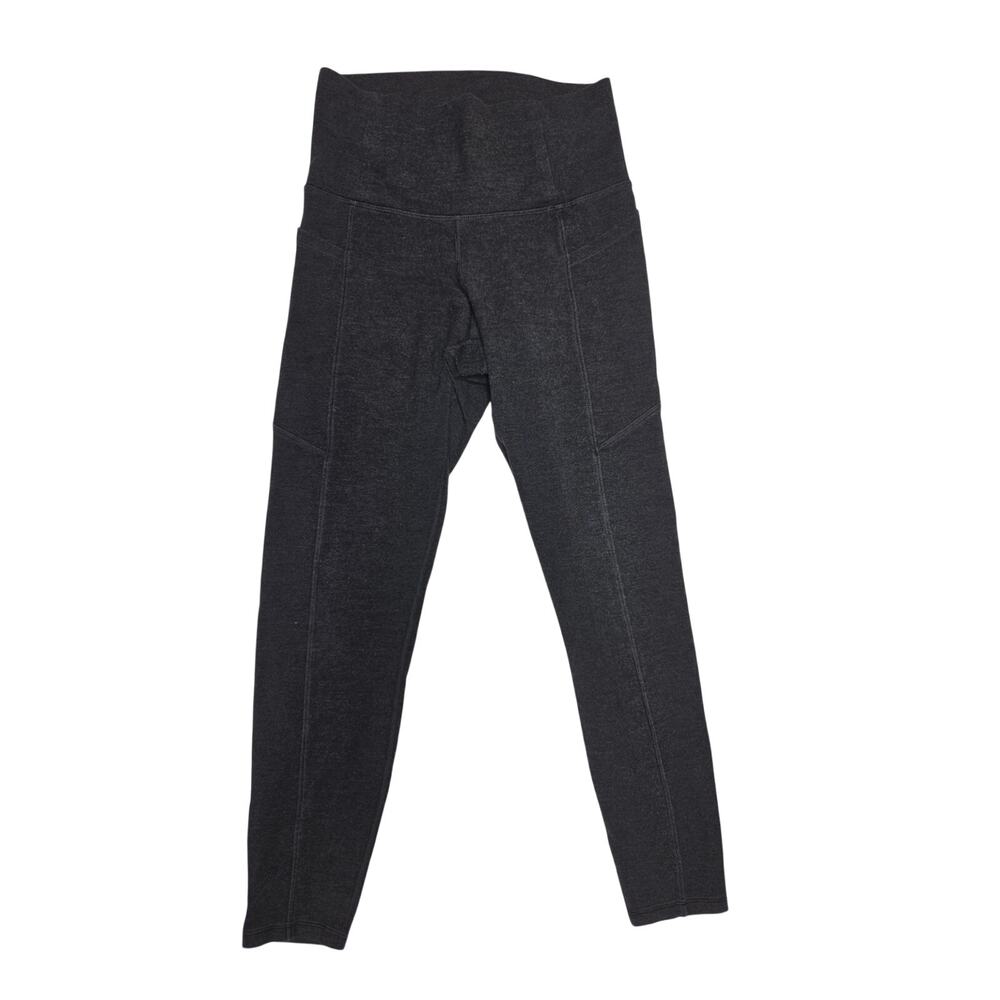 Old Navy Active Go-Dry Balance Leggings Charcoal Gray Heather Size S Pockets
